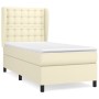 Cama box spring con colchón cuero sintético crema 100x200 cm de , Camas y somieres - Ref: Foro24-3129017, Precio: 417,14 €, D...