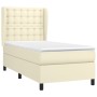 Cama box spring con colchón cuero sintético crema 100x200 cm de , Camas y somieres - Ref: Foro24-3129017, Precio: 417,14 €, D...