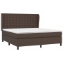 Cama box spring con colchón cuero sintético marrón 180x200 cm de , Camas y somieres - Ref: Foro24-3129048, Precio: 674,61 €, ...