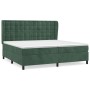 Cama box spring con colchón terciopelo verde oscuro 200x200 cm de , Camas y somieres - Ref: Foro24-3129474, Precio: 684,99 €,...