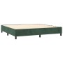 Cama box spring con colchón terciopelo verde oscuro 200x200 cm de , Camas y somieres - Ref: Foro24-3129474, Precio: 747,63 €,...