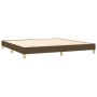 Cama box spring con colchón tela marrón oscuro 200x200 cm de , Camas y somieres - Ref: Foro24-3130620, Precio: 583,29 €, Desc...