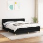 Box spring bed with black fabric mattress 160x200 cm by , Beds and slatted bases - Ref: Foro24-3130603, Price: 494,99 €, Disc...