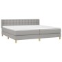 Box spring bed with light gray fabric mattress 160x200 cm by , Beds and slatted bases - Ref: Foro24-3130601, Price: 521,99 €,...