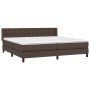 Box spring bed with brown synthetic leather mattress 200x200 cm by , Beds and slatted bases - Ref: Foro24-3130802, Price: 651...