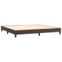 Box spring bed with brown synthetic leather mattress 200x200 cm by , Beds and slatted bases - Ref: Foro24-3130802, Price: 651...