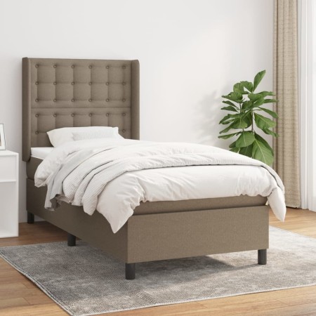 Box spring bed with taupe gray fabric mattress 80x200 cm by , Beds and slatted bases - Ref: Foro24-3131709, Price: 363,99 €, ...