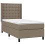 Box spring bed with taupe gray fabric mattress 80x200 cm by , Beds and slatted bases - Ref: Foro24-3131709, Price: 363,99 €, ...