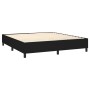 Box spring bed with black fabric mattress 160x200 cm