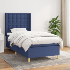 Box spring bed with blue fabric mattress 80x200 cm by , Beds and slatted bases - Ref: Foro24-3132271, Price: 338,91 €, Discou...