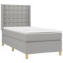 Box spring bed with light gray fabric mattress 80x200 cm by , Beds and slatted bases - Ref: Foro24-3132265, Price: 339,99 €, ...