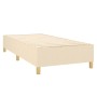 Box spring bed with cream fabric mattress 90x200 cm