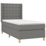 Box spring bed with dark gray fabric mattress 100x200 cm by , Beds and slatted bases - Ref: Foro24-3132290, Price: 373,93 €, ...