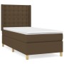 Box spring bed with dark brown fabric mattress 100x200 cm by , Beds and slatted bases - Ref: Foro24-3132292, Price: 363,99 €,...