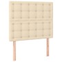 Cama box spring con colchón tela color crema 90x190 cm de , Camas y somieres - Ref: Foro24-3132278, Precio: 369,86 €, Descuen...