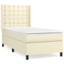 Cama box spring con colchón cuero sintético crema 100x200 cm de , Camas y somieres - Ref: Foro24-3132485, Precio: 411,99 €, D...