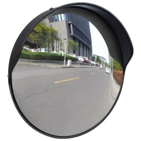 Black plastic convex traffic mirror 30 cm by vidaXL, Road and traffic signs - Ref: Foro24-141679, Price: 29,45 €, Discount: %