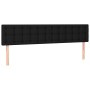 Cama box spring con colchón LED tela negro 160x200 cm