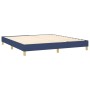 Cama box spring con colchón y LED tela azul 160x200 cm de , Camas y somieres - Ref: Foro24-3134051, Precio: 482,63 €, Descuen...