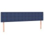 Cama box spring con colchón y LED tela azul 160x200 cm de , Camas y somieres - Ref: Foro24-3134051, Precio: 492,99 €, Descuen...