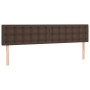 Cama box spring colchón y LED cuero sintético marrón 200x200 cm de , Camas y somieres - Ref: Foro24-3134246, Precio: 647,99 €...