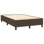 Cama box spring con colchón y LED tela marrón oscuro 120x200 cm de , Camas y somieres - Ref: Foro24-3135184, Precio: 445,99 €...