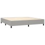 Box spring bed with fabric mattress and light gray LED 200x200