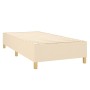 Box spring bed mattress and LED lights cream fabric 90x200 cm
