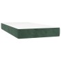 Cama box spring colchón y LED terciopelo verde oscuro 100x200cm | Foro24 | Onlineshop