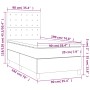 Boxspringbett mit Matratze und LED-Samt in Dunkelgrün, 90 x 190 cm von , Betten und Lattenroste - Ref: Foro24-3136338, Preis:...