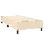 Box spring bed with cream fabric mattress 90x190 cm