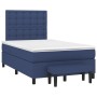 Box spring bed with blue fabric mattress 120x200 cm