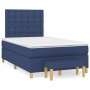 Box spring bed with blue fabric mattress 120x200 cm