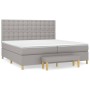 Box spring bed with light gray fabric mattress 200x200 cm by , Beds and slatted bases - Ref: Foro24-3137501, Price: 690,99 €,...