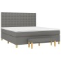 Cama box spring con colchón tela gris oscuro 160x200 cm de , Camas y somieres - Ref: Foro24-3137486, Precio: 592,42 €, Descue...