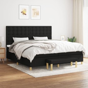 Box spring bed with black fabric mattress 200x200 cm by , Beds and slatted bases - Ref: Foro24-3137503, Price: 697,07 €, Disc...