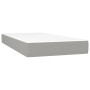 Cama box spring con colchón tela y LED gris claro 200x200 cm de , Camas y somieres - Ref: Foro24-3139221, Precio: 655,59 €, D...