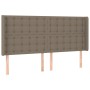 Cama box spring colchón y luces LED tela gris taupe 160x200 cm de , Camas y somieres - Ref: Foro24-3139209, Precio: 627,00 €,...