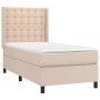 Cama box spring colchón LED cuero sintético capuchino 100x200cm de , Camas y somieres - Ref: Foro24-3139372, Precio: 424,82 €...