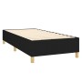 Box spring bed mattress and LED lights black fabric 80x200 cm