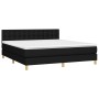 Box spring bed with black fabric mattress 160x200 cm by , Beds and slatted bases - Ref: Foro24-3140947, Price: 488,90 €, Disc...