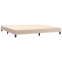 Cama box spring con colchón cuero sintético capuchino 200x200cm de , Camas y somieres - Ref: Foro24-3141148, Precio: 617,99 €...