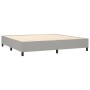 Box spring bed with light gray fabric mattress 200x200 cm by , Beds and slatted bases - Ref: Foro24-3142121, Price: 688,99 €,...