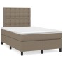 Box spring bed with taupe gray fabric mattress 120x200 cm by , Beds and slatted bases - Ref: Foro24-3142085, Price: 439,99 €,...