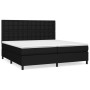 Cama box spring con colchón tela negro 200x200 cm de , Camas y somieres - Ref: Foro24-3142123, Precio: 702,72 €, Descuento: %