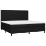 Cama box spring con colchón tela negro 200x200 cm de , Camas y somieres - Ref: Foro24-3142123, Precio: 702,72 €, Descuento: %