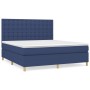 Box spring bed with blue fabric mattress 160x200 cm by , Beds and slatted bases - Ref: Foro24-3142671, Price: 569,29 €, Disco...