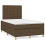 Box spring bed with dark brown fabric mattress 120x200 cm by , Beds and slatted bases - Ref: Foro24-3142644, Price: 427,69 €,...