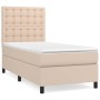 Cama box spring con colchón cuero sintético capuchino 100x200cm de , Camas y somieres - Ref: Foro24-3142832, Precio: 393,99 €...