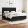 Cama box spring con colchón tela negro 160x200 cm de , Camas y somieres - Ref: Foro24-3142667, Precio: 549,63 €, Descuento: %